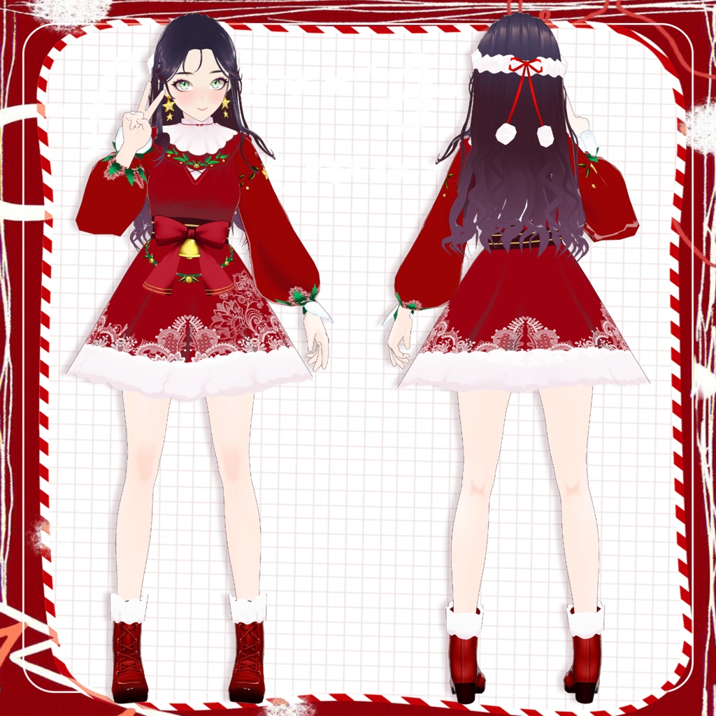[vrm/vroid/vrc]オリジナル3Dモデル "クリステル" - Live3Dモデルスタジオ - 2/4