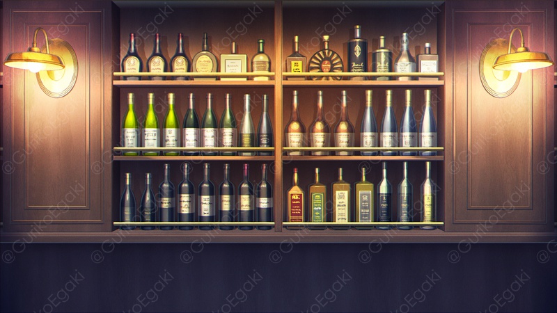 「落ち着いた雰囲気のBAR」背景セット