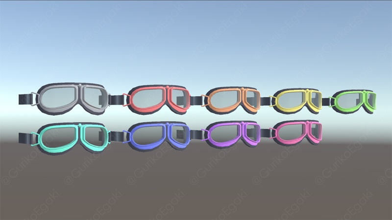【UNITY】アバター用アクセサリー「ゴーグル」【VRCHAT】