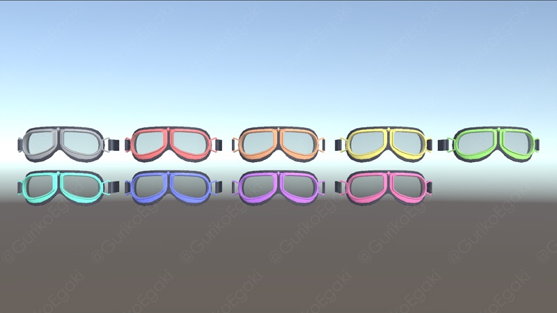 【UNITY】アバター用アクセサリー「ゴーグル」【VRCHAT】