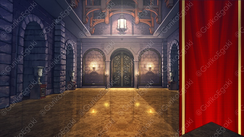 「西洋風お城・城内」背景セット