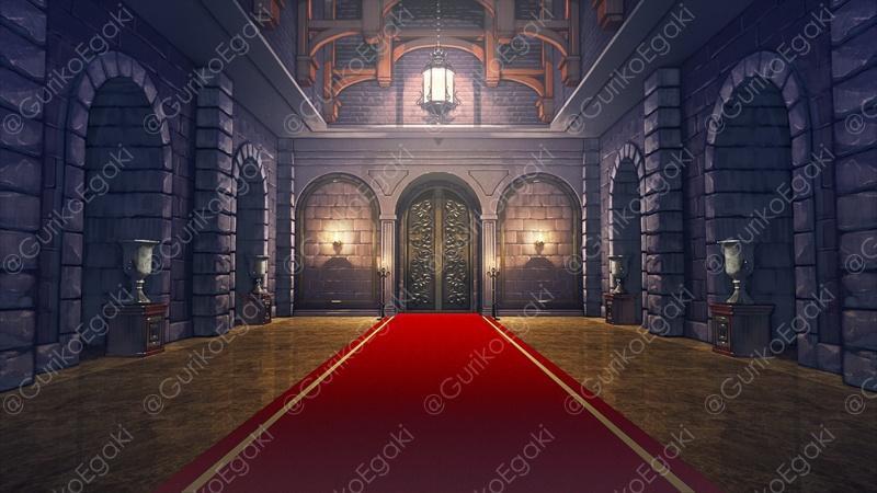 「西洋風お城・城内」背景セット