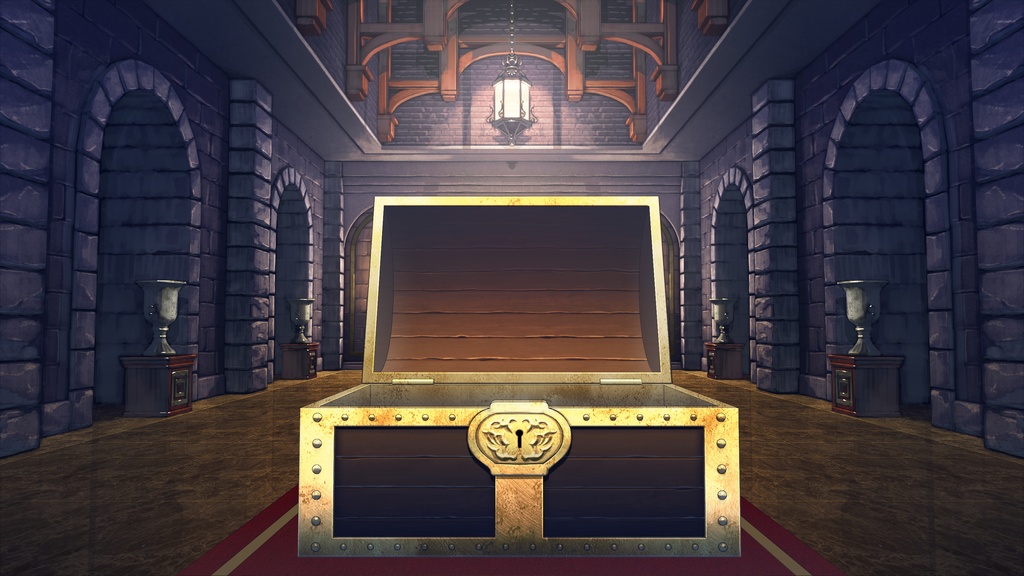 「西洋風お城・城内」背景セット