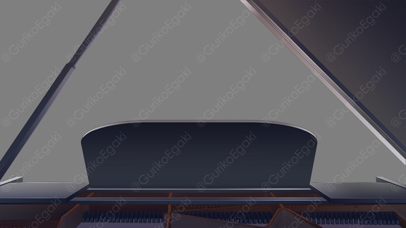 【弾き語り用】グランドピアノ背景素材