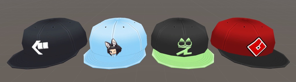 【UNITY】アバター用アクセサリー「カスタマイズ・キャップ」【VRCHAT】