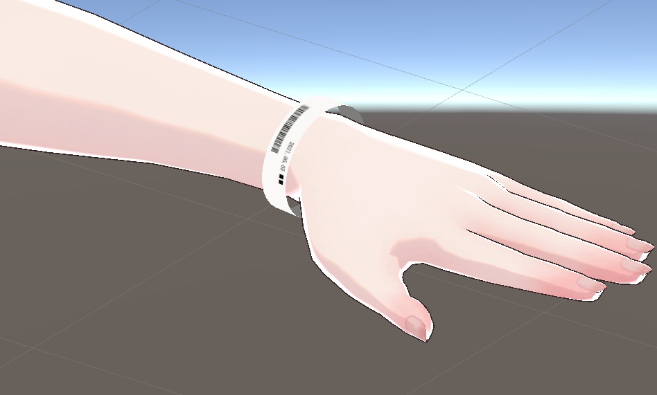 【無料】VRChat想定 病院のネームバンド