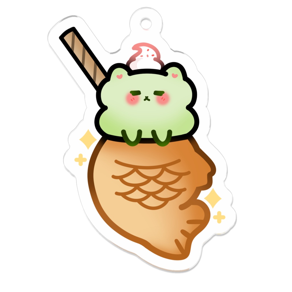 Matcha Taiyaki Keychain