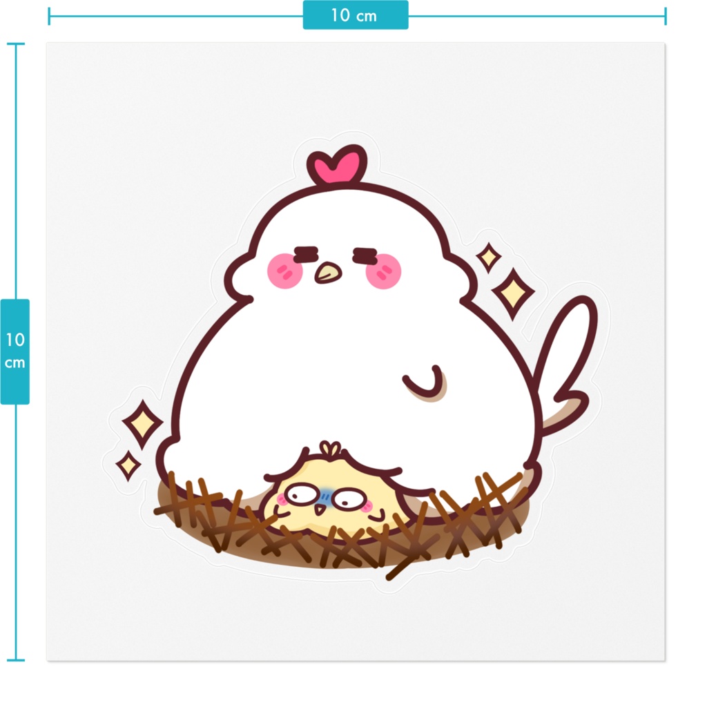 Chickin Clear Sticker