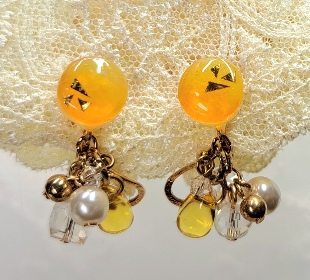 オレンジムースケーキイヤリング