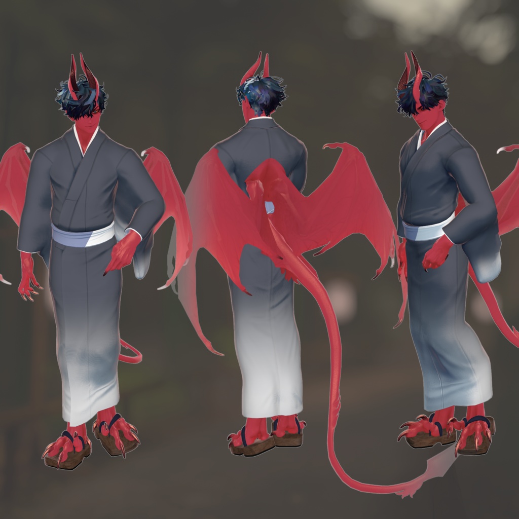 浴衣【悪魔リーマン/天使リーマン対応】