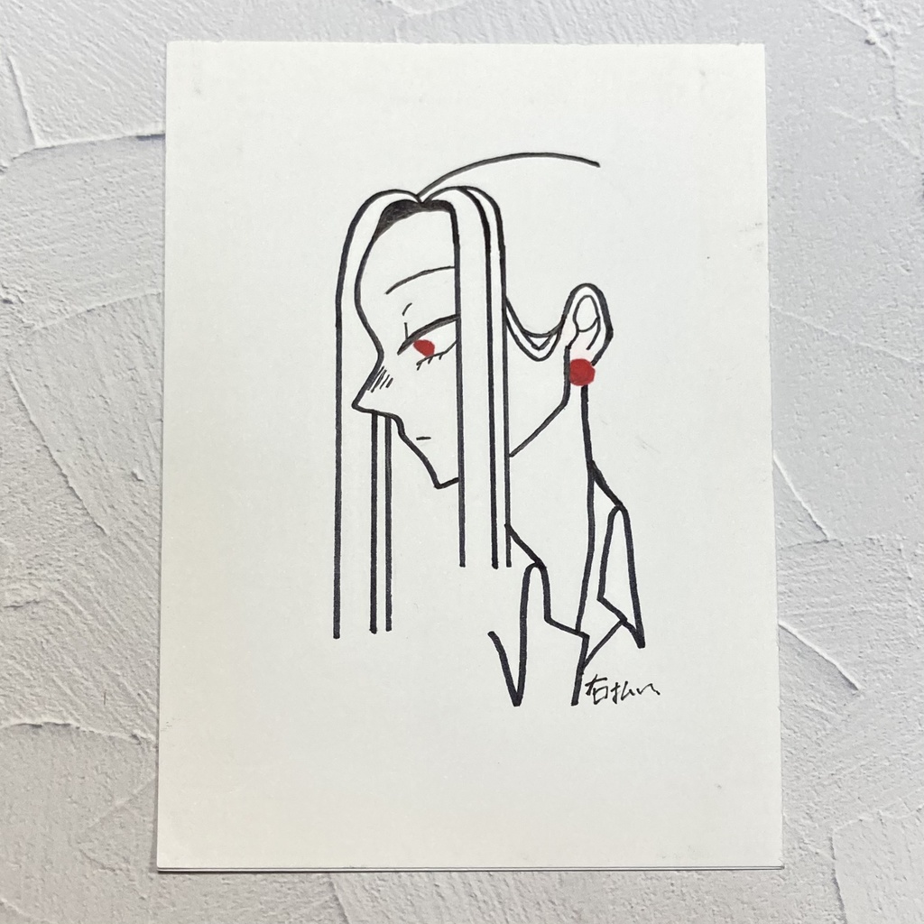 横顔 ドローイング原画 右払い通販 Booth