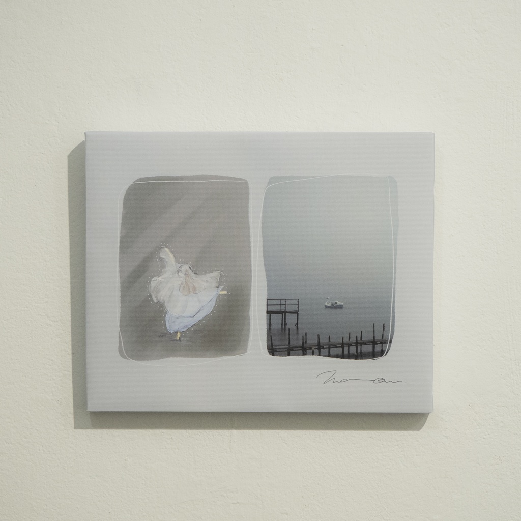 キャンバスアート『白鳥の湖』F3