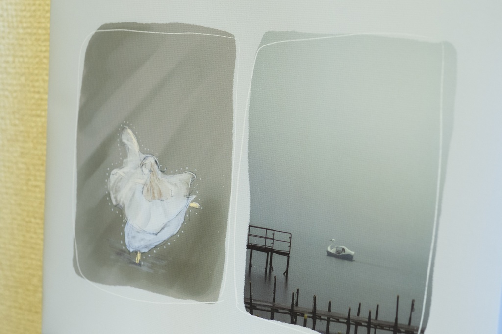 キャンバスアート『白鳥の湖』F3