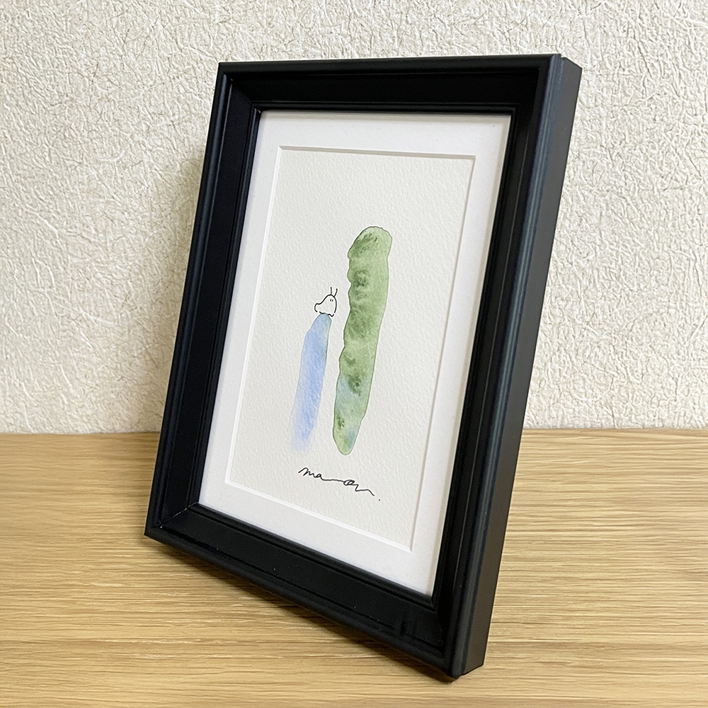 【原画】水彩抽象画 何者でもない君ver