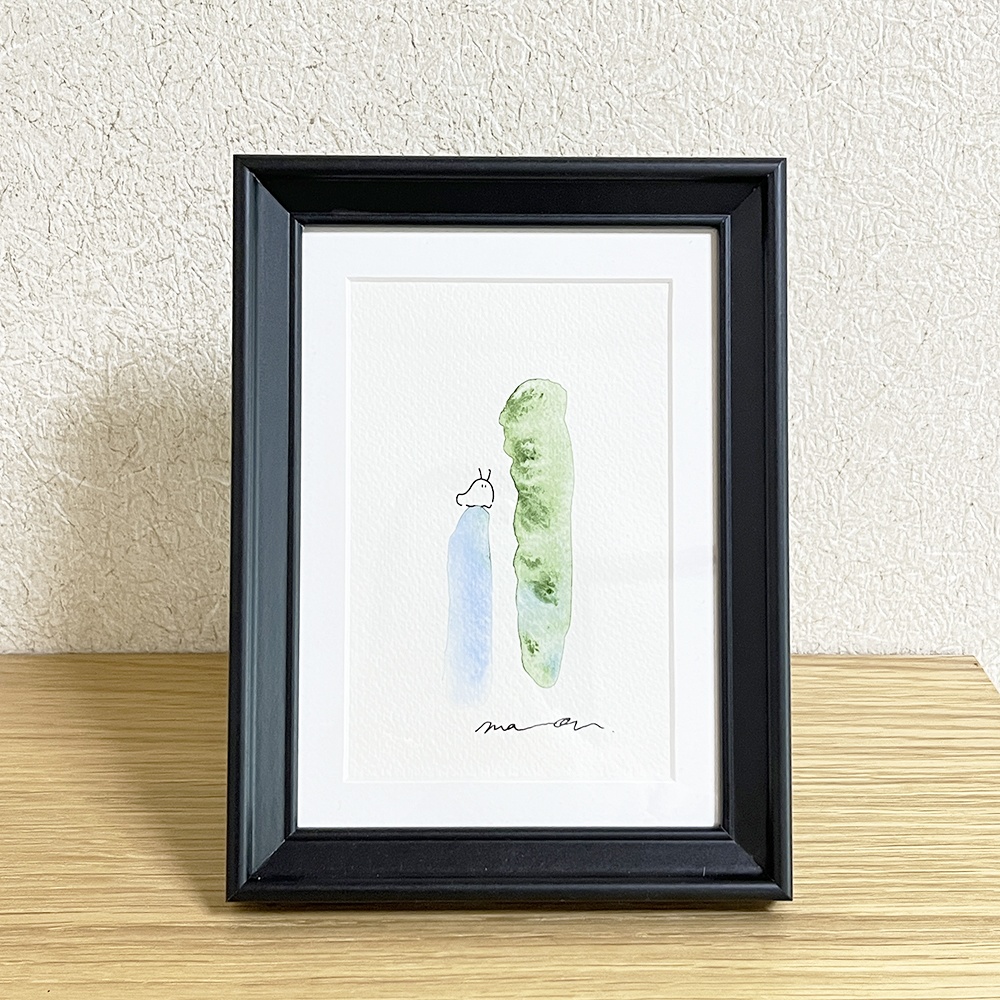 【原画】水彩抽象画　何者でもない君ver