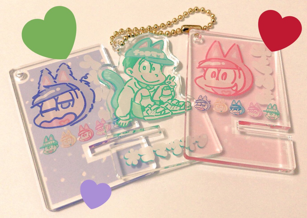 ねこまつさんアクキー(スマホスタンド)