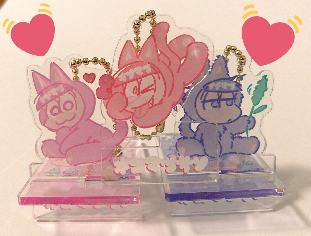 ねこまつさんアクキー(スマホスタンド)