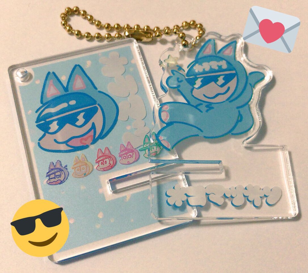 ねこまつさんアクキー(スマホスタンド)