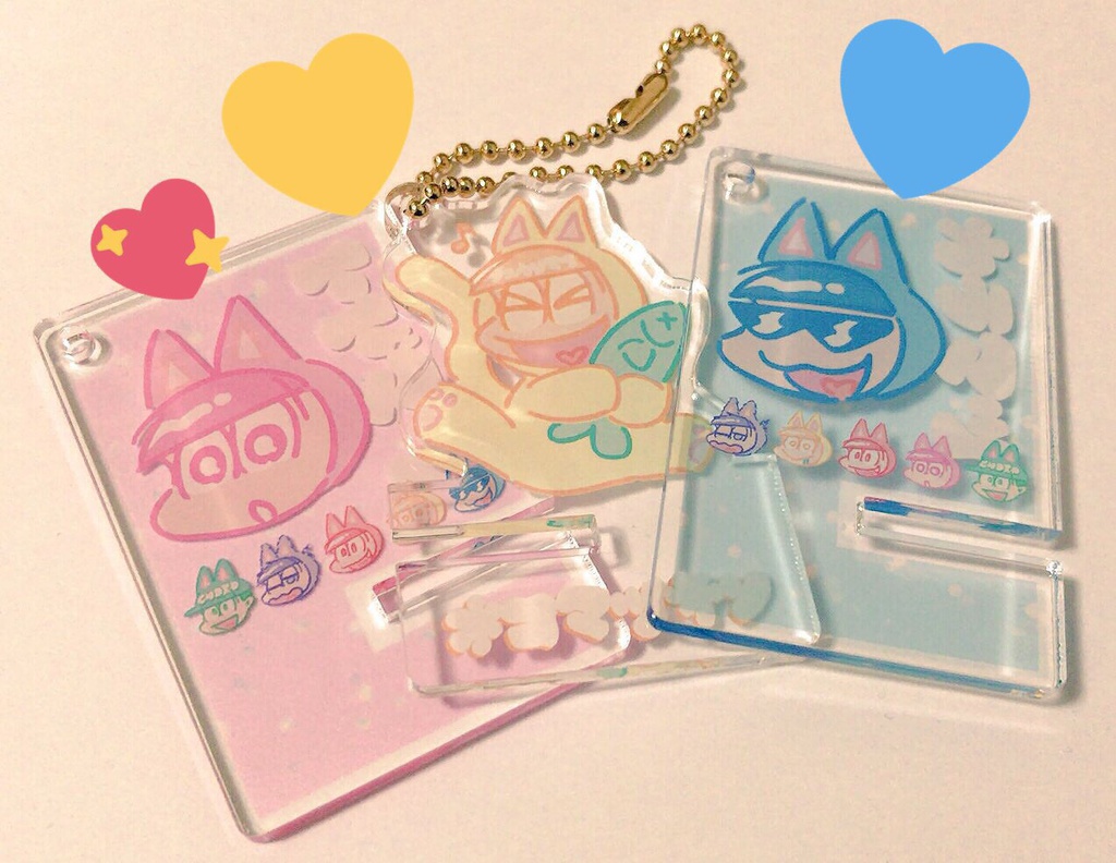 ねこまつさんアクキー(スマホスタンド)