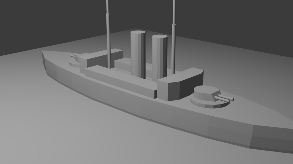 旧型戦艦（簡易モデリング）