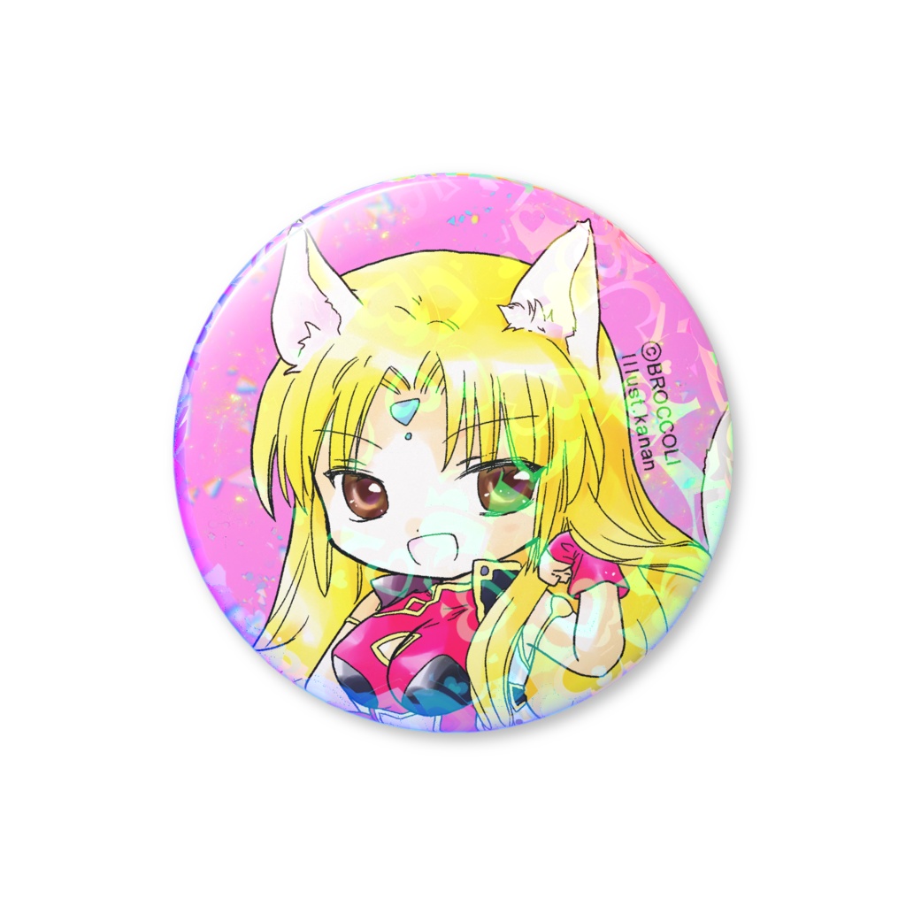 猫耳蘭花 ホログラム缶バッジ