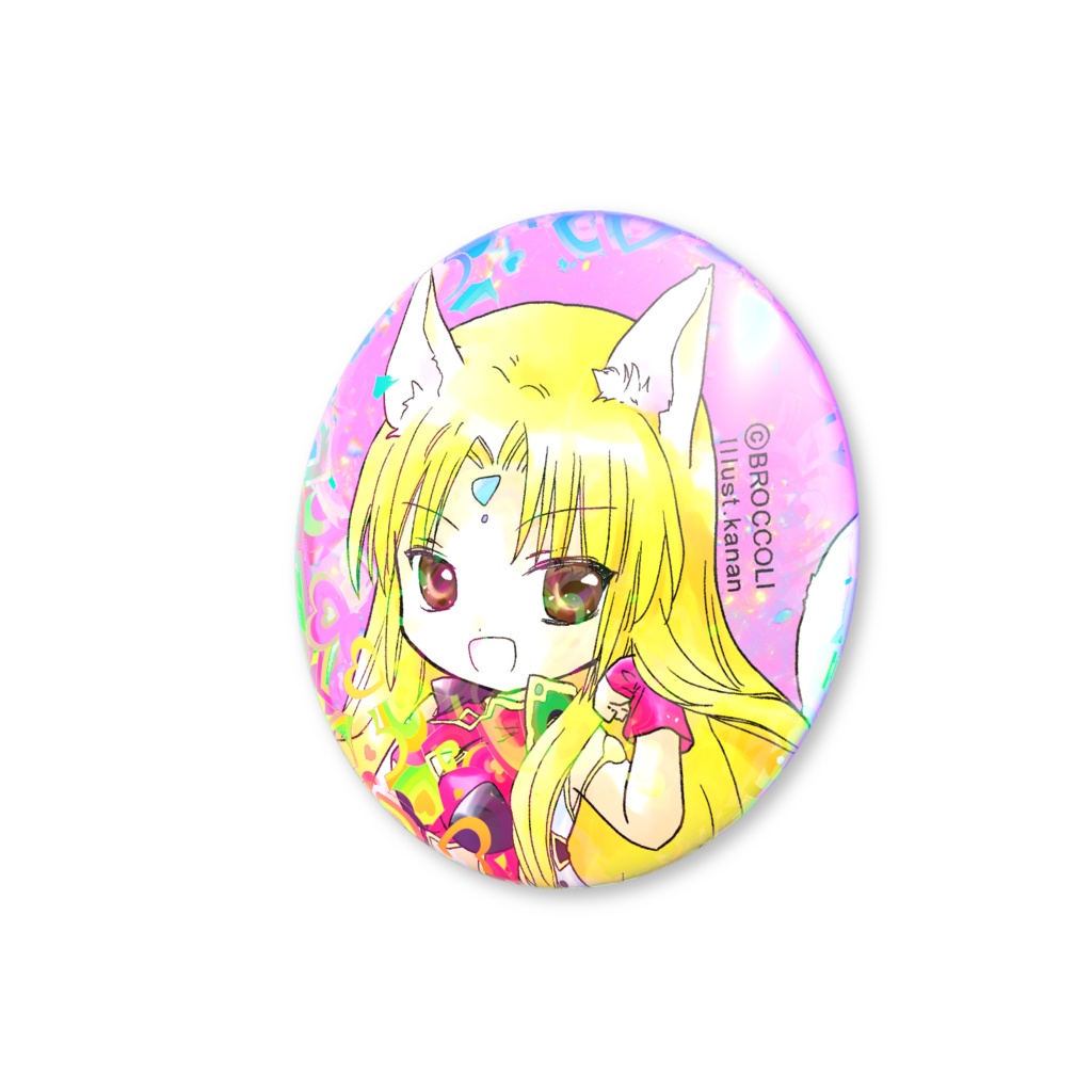 猫耳蘭花 ホログラム缶バッジ