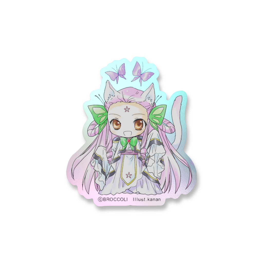 猫耳ナツメ オーロラスマホステッカー