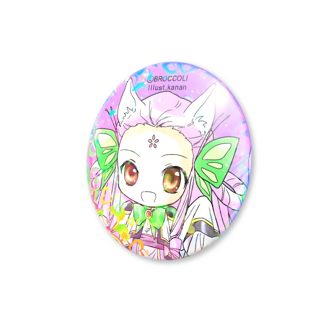 猫耳ナツメ ホログラム缶バッジ