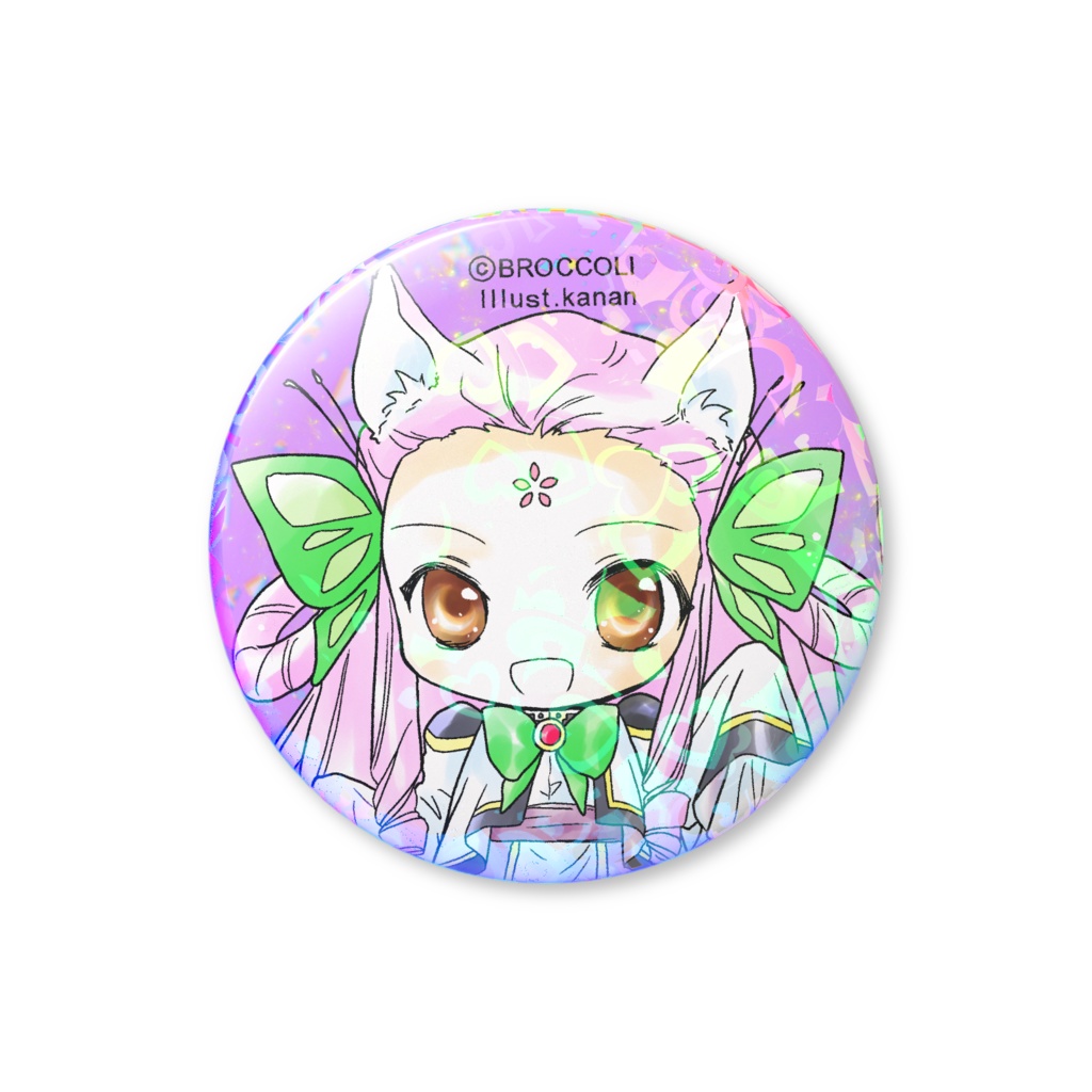 猫耳ナツメ ホログラム缶バッジ