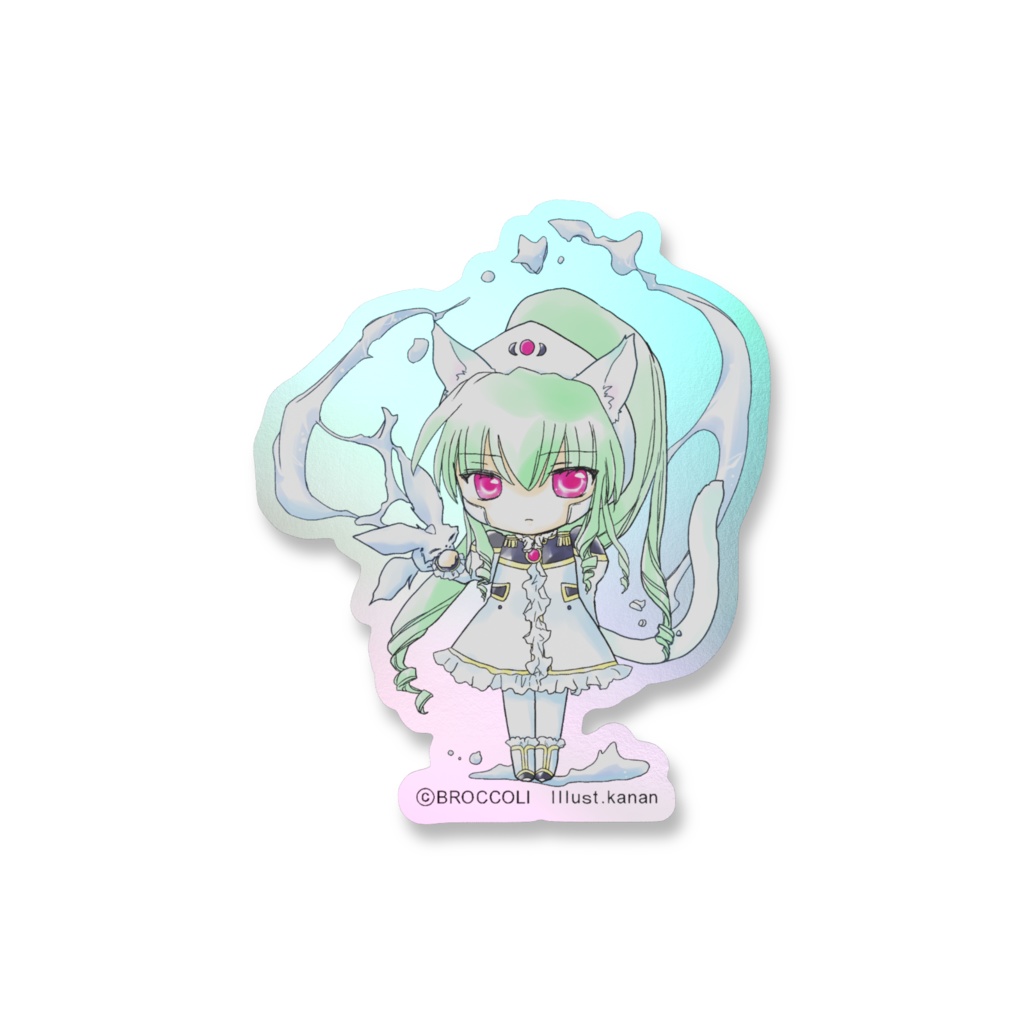 猫耳ヴァニラ オーロラスマホステッカー