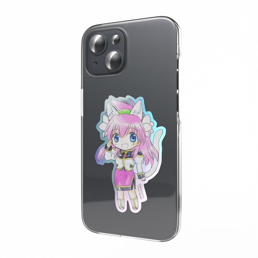 猫耳ミルフィーユ オーロラスマホステッカー