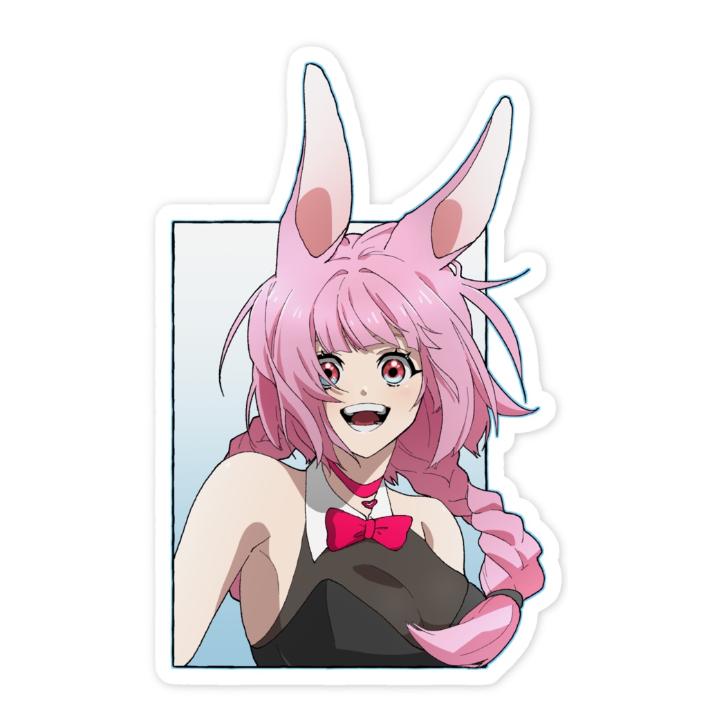 スマホステッカー rabbit girl 1