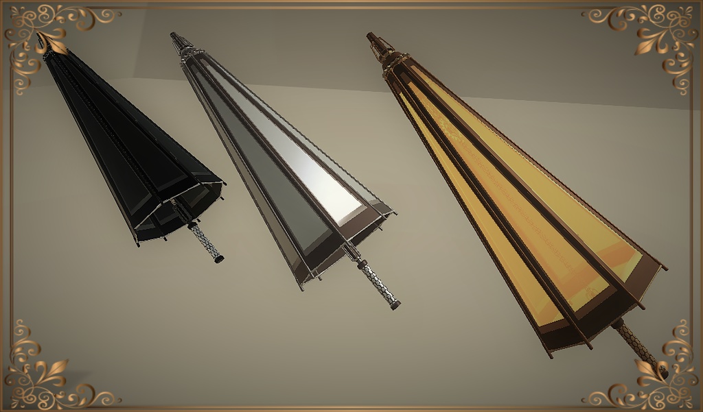 Steampunk umbrella (スチームパンク傘)