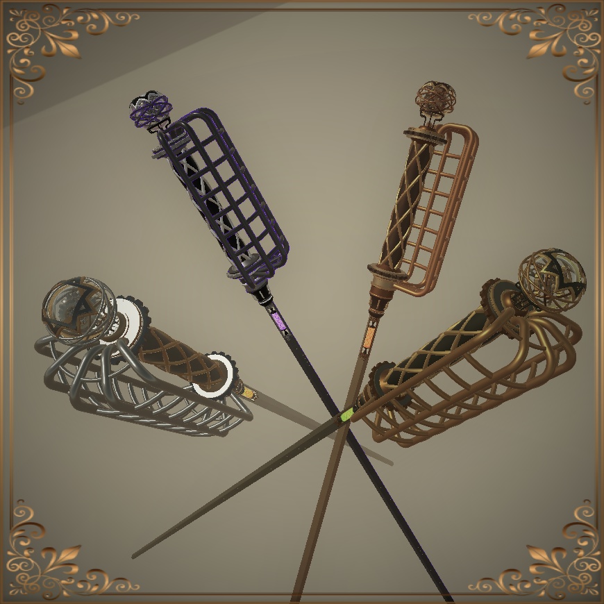 Steampunk combat cane (スチームパンク戦闘杖)