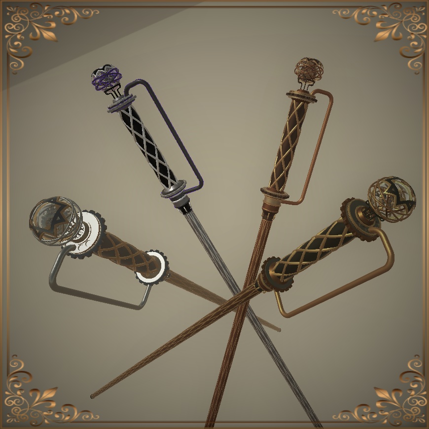Steampunk combat cane (スチームパンク戦闘杖)