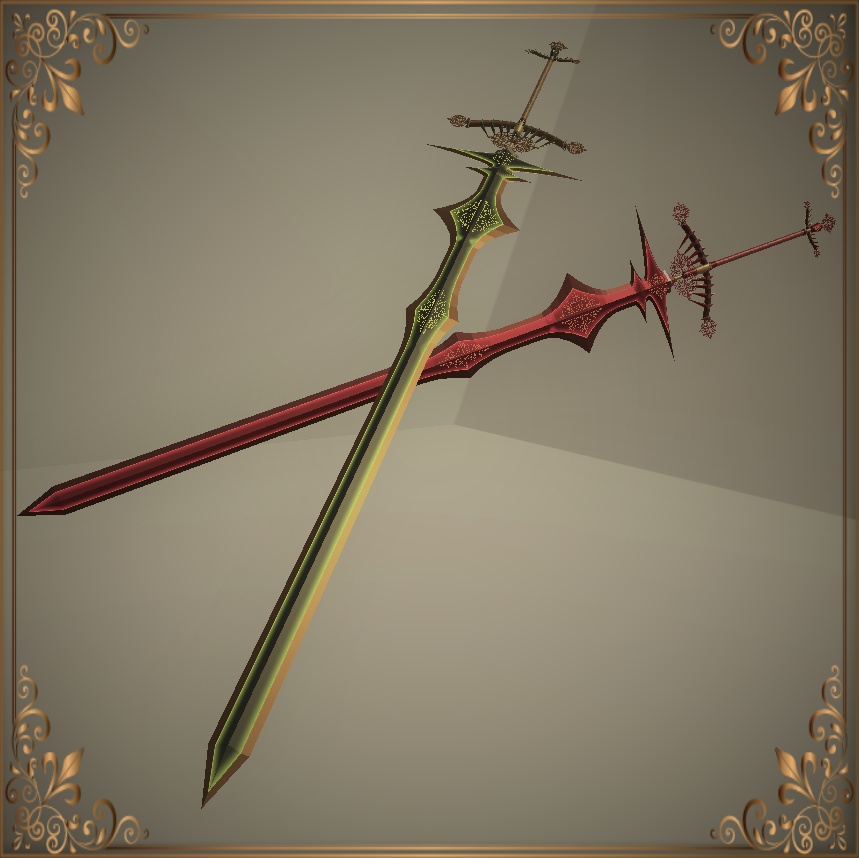 Fantasy style Great Sword and the Crown 「type: Gladius」 (ファンタジー風大剣と王冠【タイプ:グラディウス」)