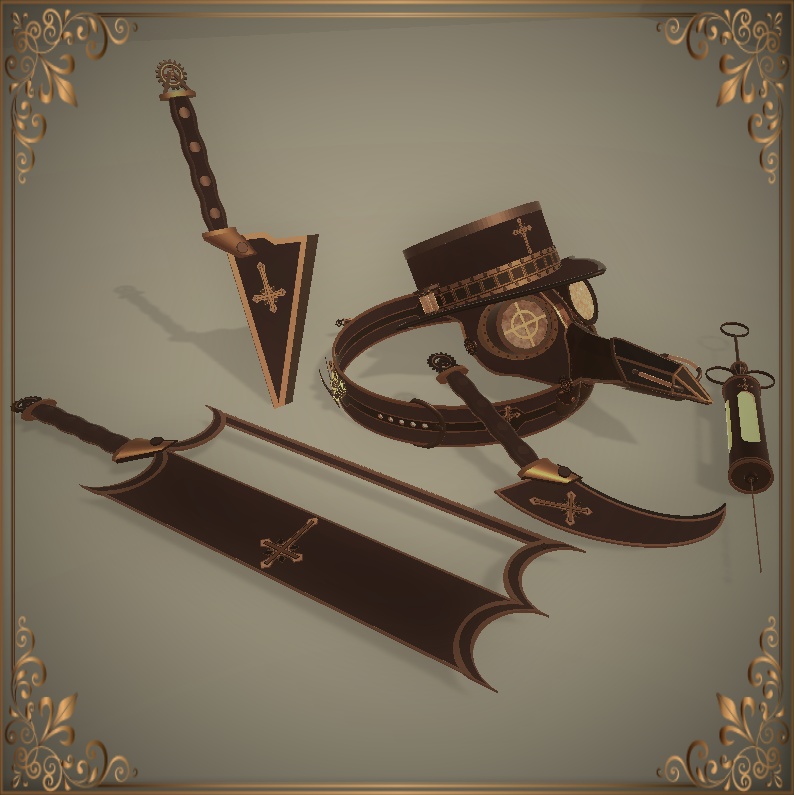Steampunk plague doctor set (スチームパンクペストドクターセット)