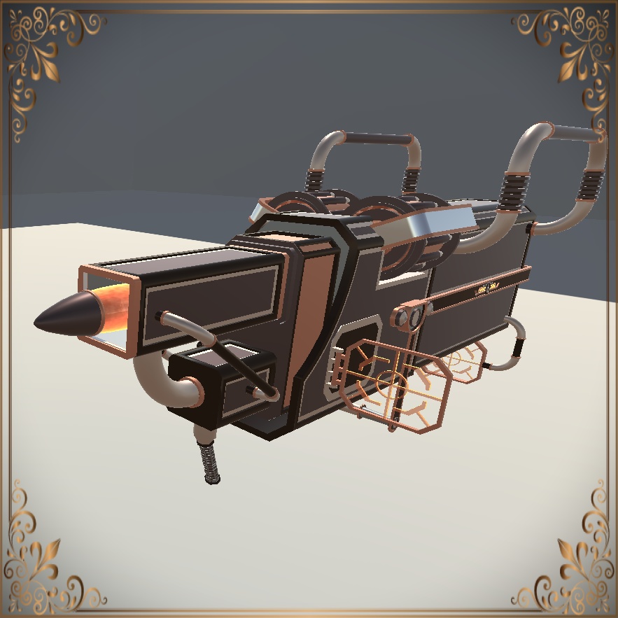 Steampunk machine gun (スチームパンク機関銃)