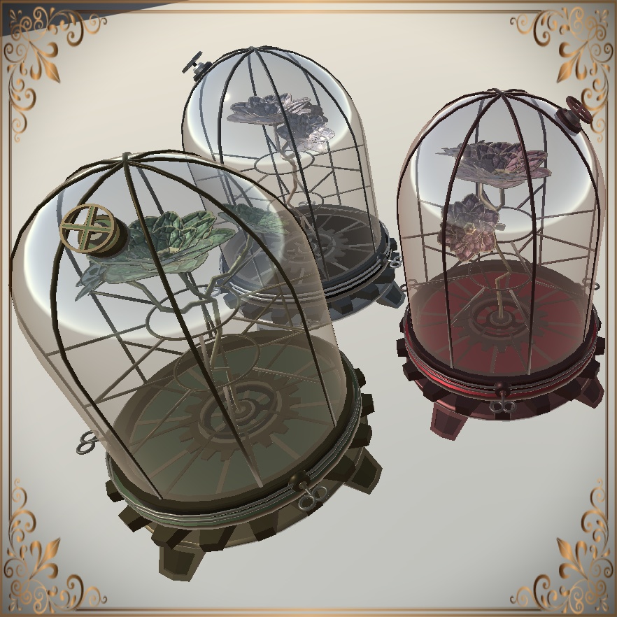 Steampunk Butterfly & Flower Cloche (スチームパンクバタフライ&フラワークローシュ)