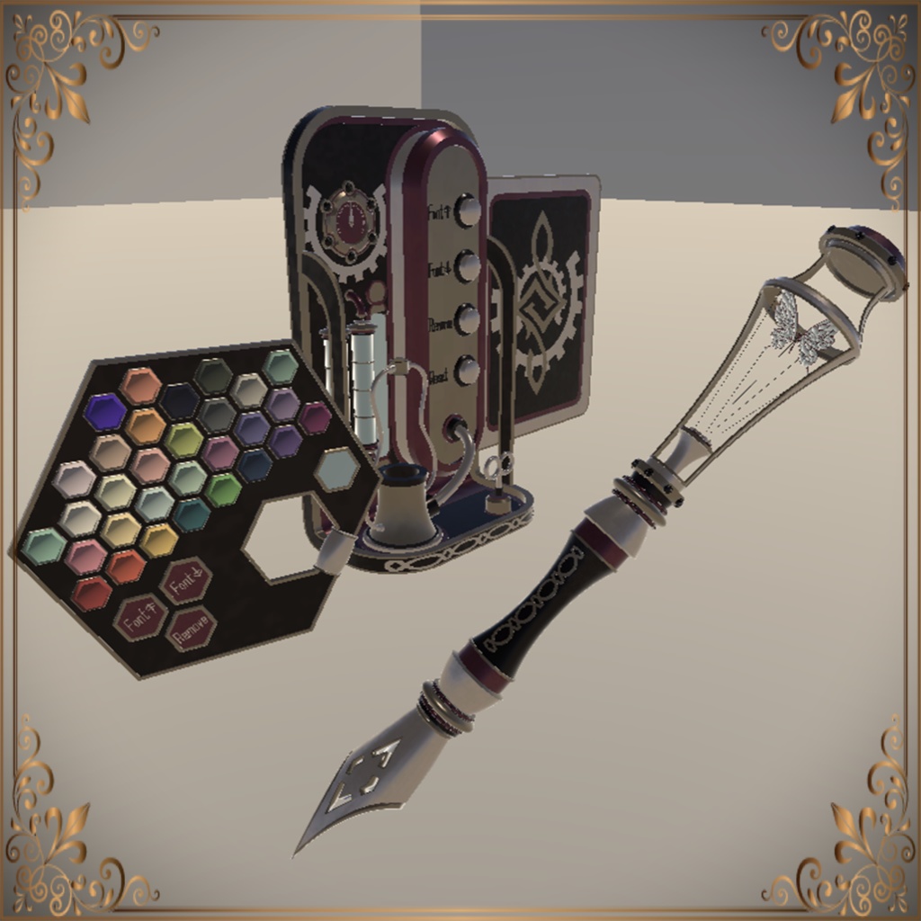 Steampunk fountain QVpen (スチームパンクQVみ鉛筆)