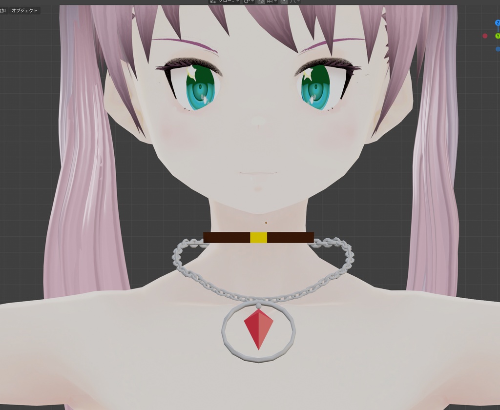 雑なチョーカーとネックレス