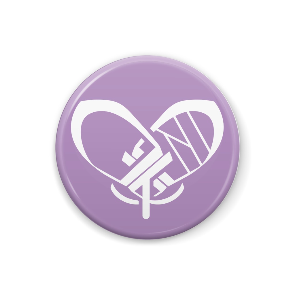 夜病ライラロゴ缶バッジA(32mm)