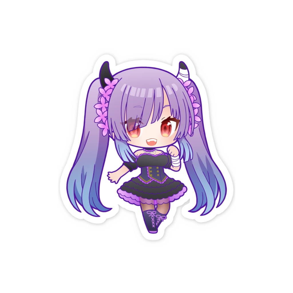 二代目服ツインテスマホステッカー