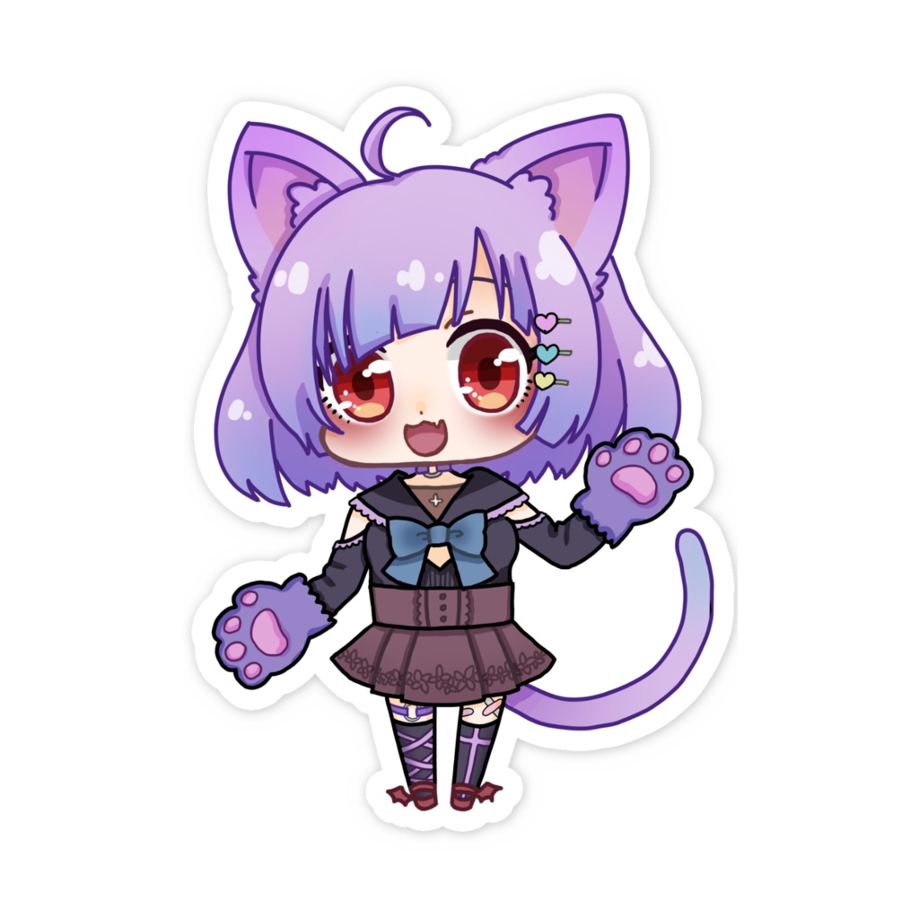 ネコショートヘアスマホステッカー