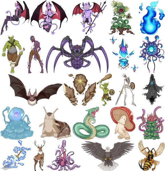 主張しない無料のMOBモンスターイラスト素材集
