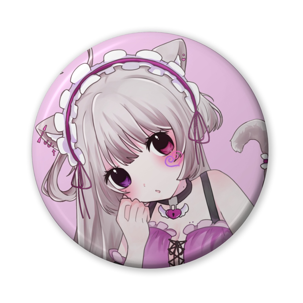 猫音美弥 大きめ缶バッジ (56mm) - 全9種