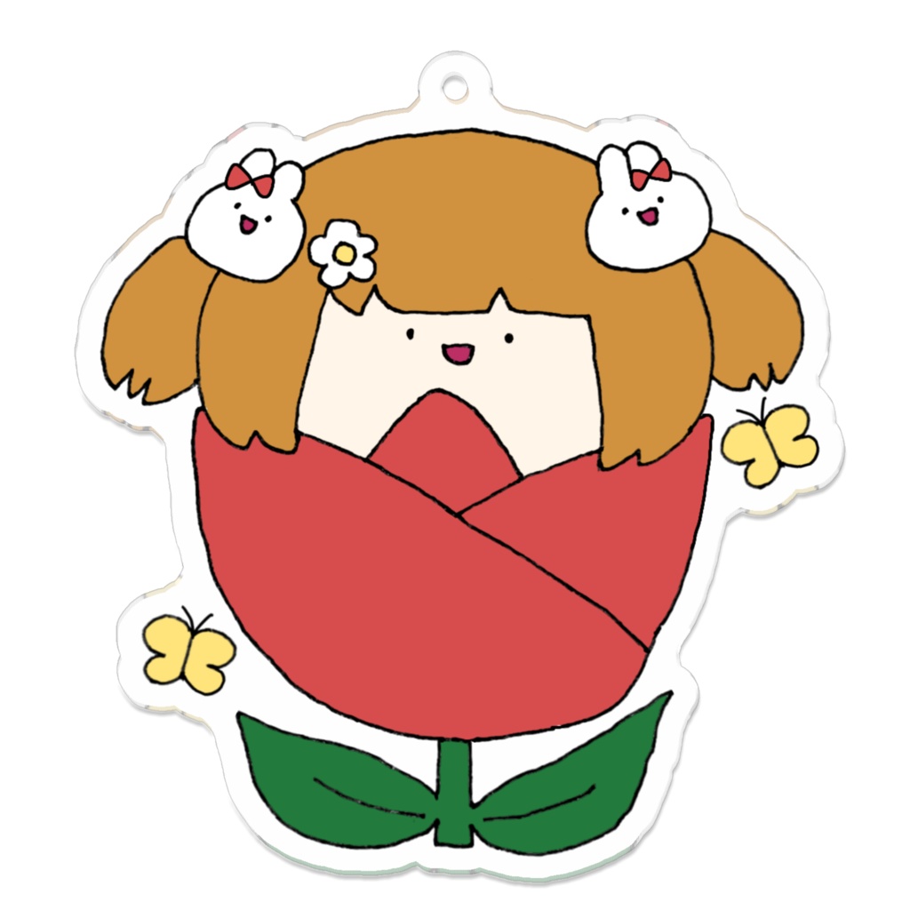 いきものひょっこりチューリップアクキー