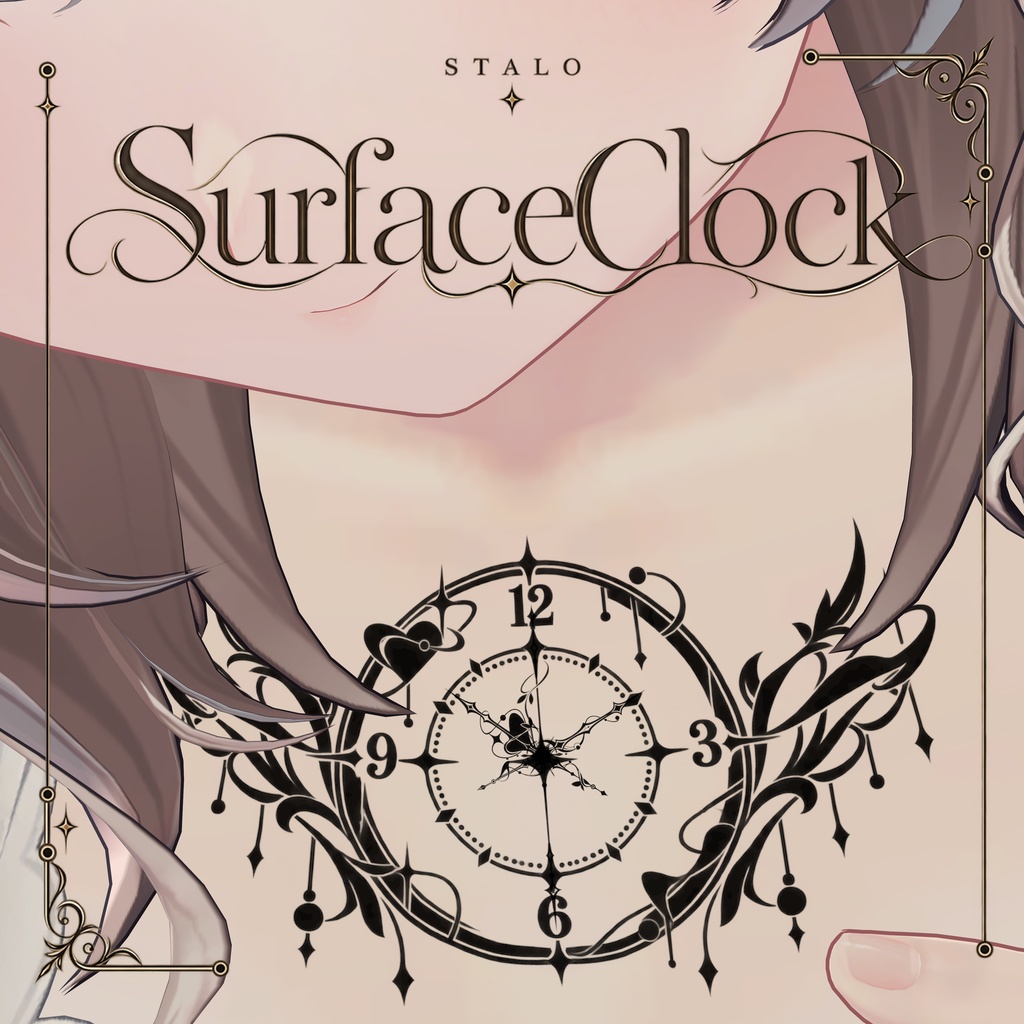 ✨期間限定無料/48H FREE✨Surface Clock Shader任意のメッシュ表面に時計を表示できるシェーダーです【VRChat向け】