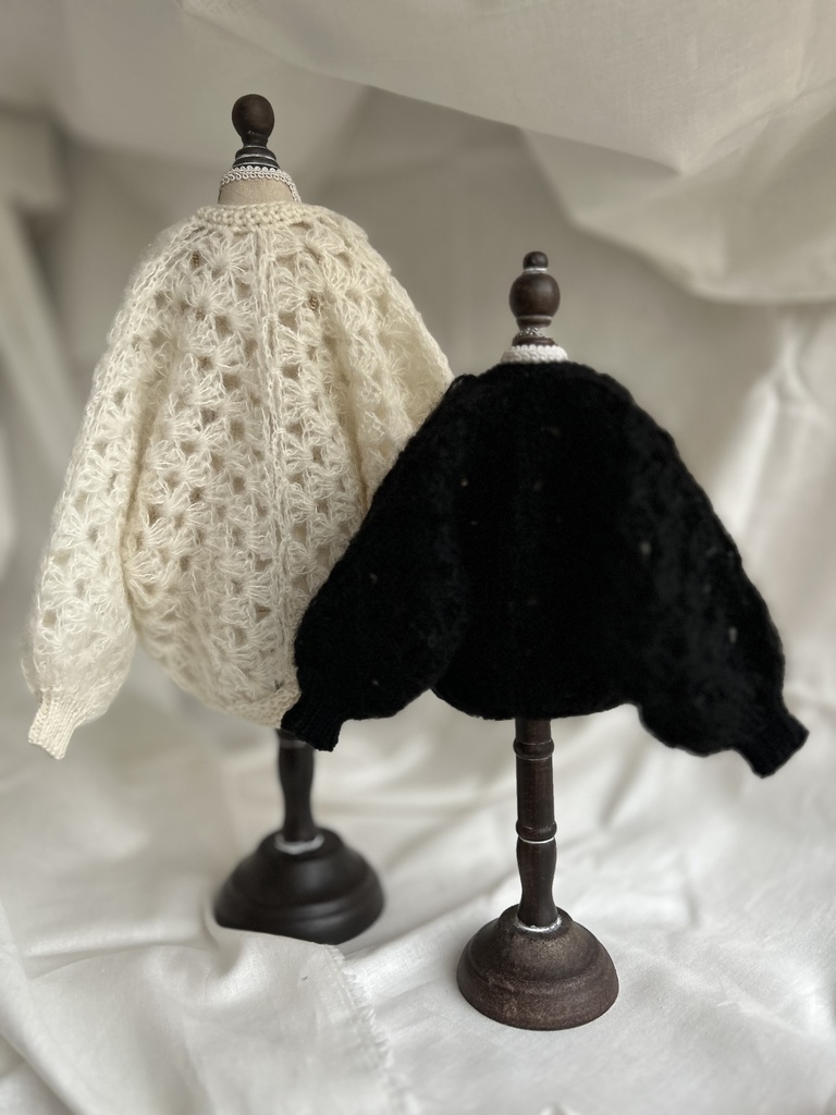 モヘアパフィーカーディガン