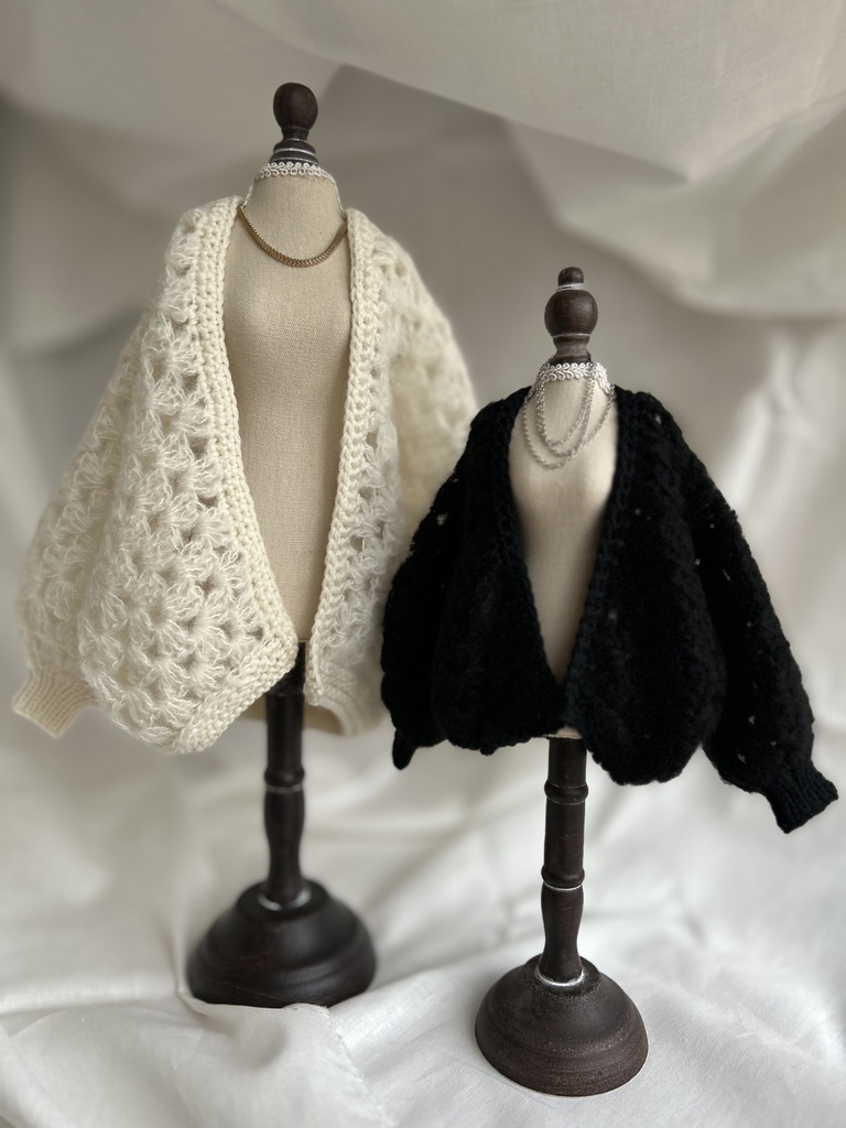 モヘアパフィーカーディガン